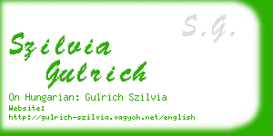 szilvia gulrich business card